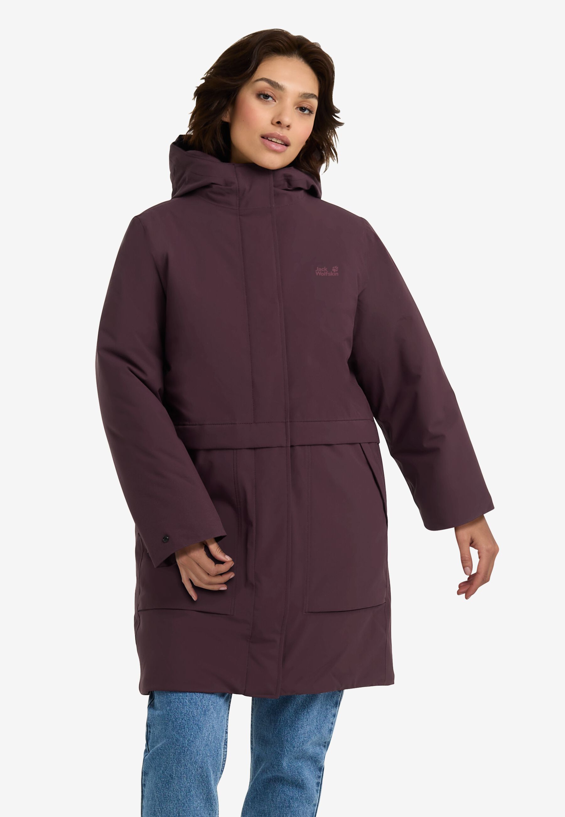 WINTERTIDE JKT W black XL Women's long waterproof jacket
