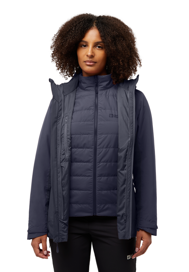 HUNBERG 3IN1 JKT W Graphite S JACK WOLFSKIN