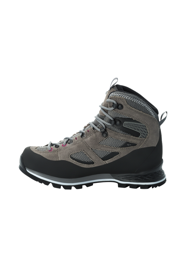 FORCE CREST TEXAPORE MID W Tarmac Grey Pink 43 Women s waterproof trekking shoes JACK WOLFSKIN