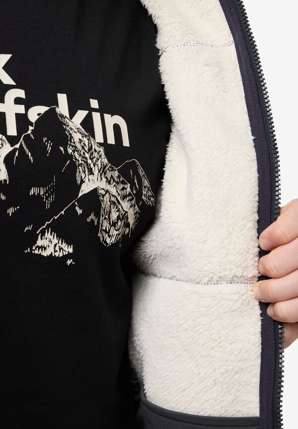 KAMINFEUER HOODED JKT M dark navy M Men's fleece jacket with