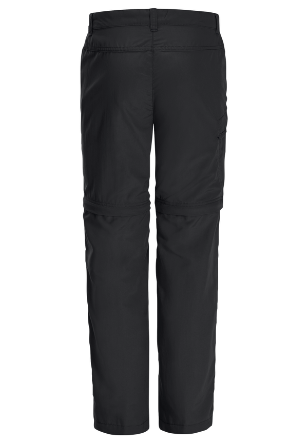 SAFARI ZIP OFF PANTS K black 164 Kids zip off trousers JACK WOLFSKIN