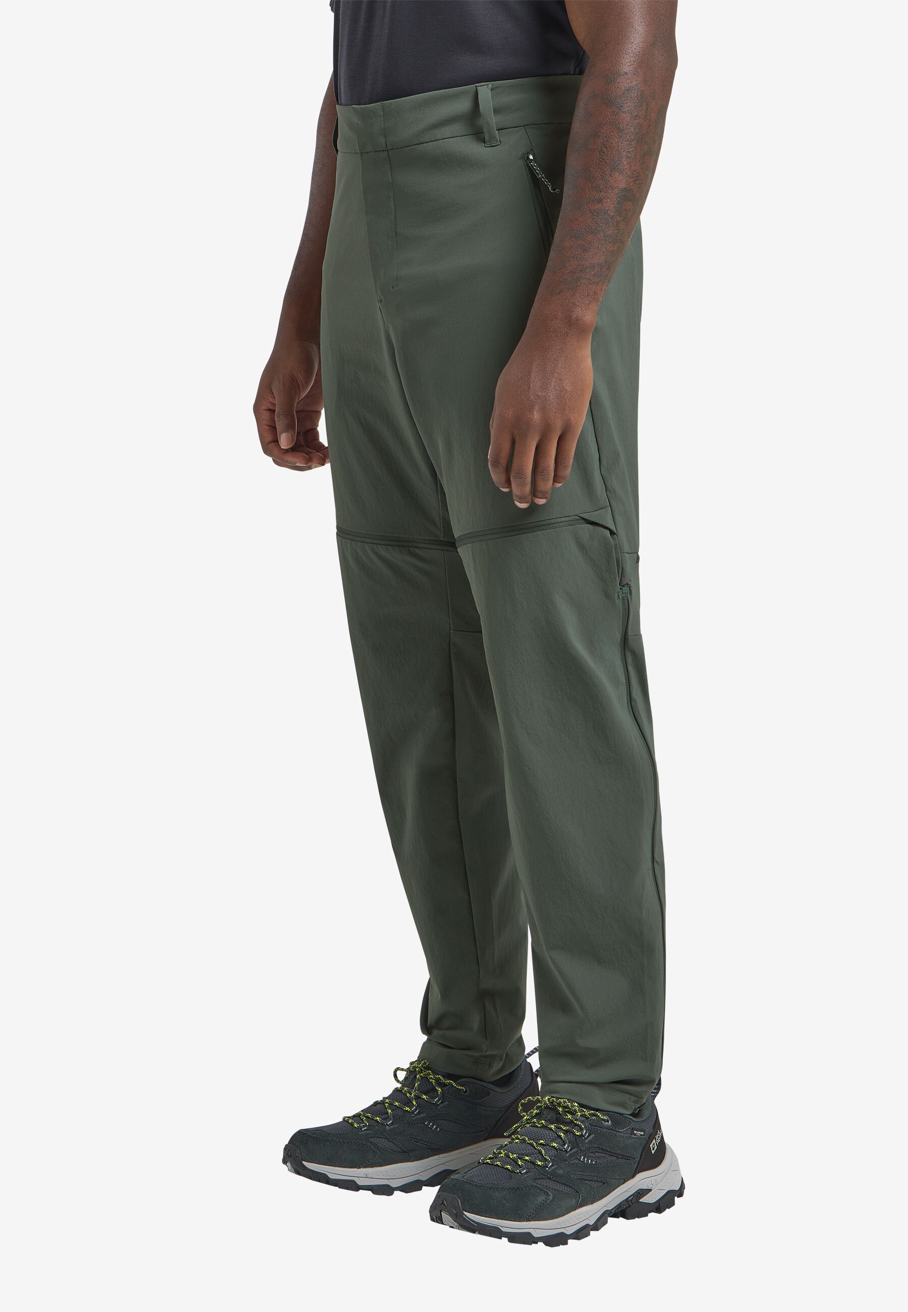HIKEOUT ZIP AWAY PANTS M slate green 56S Men's zip-off