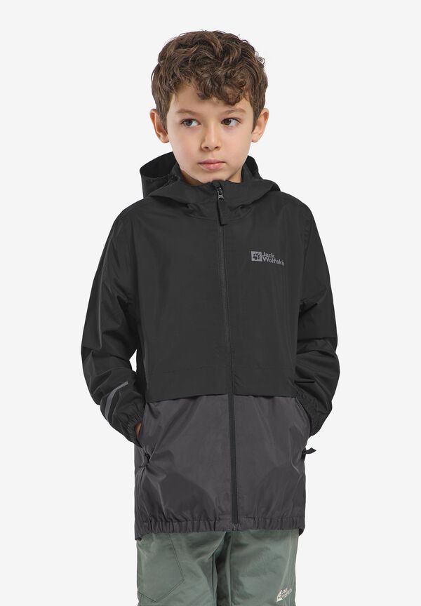 RAINY DAYS 2L JKT K granite black 116 Kids' rain jacket Kids