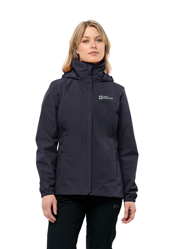 STORMY POINT 2L JKT W Graphite XL Women's rain jacket Women's