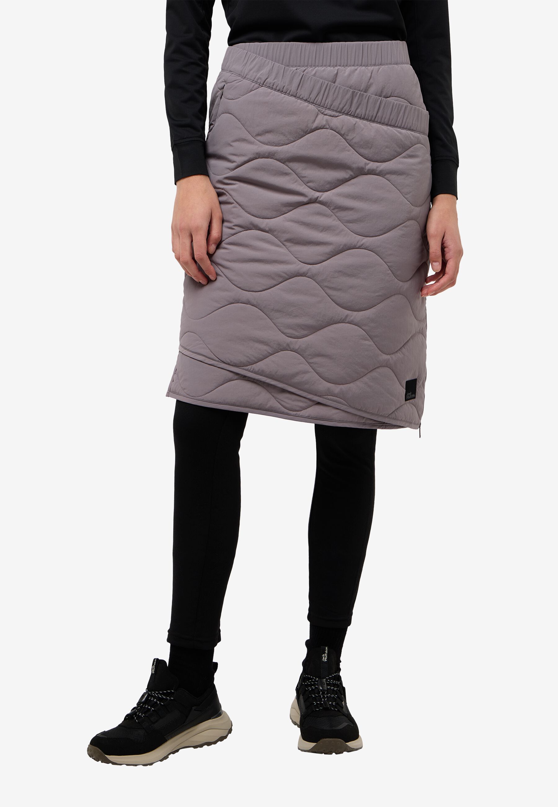 WANDERSOME INS SKIRT W dark taupe XS Women's winter skirt