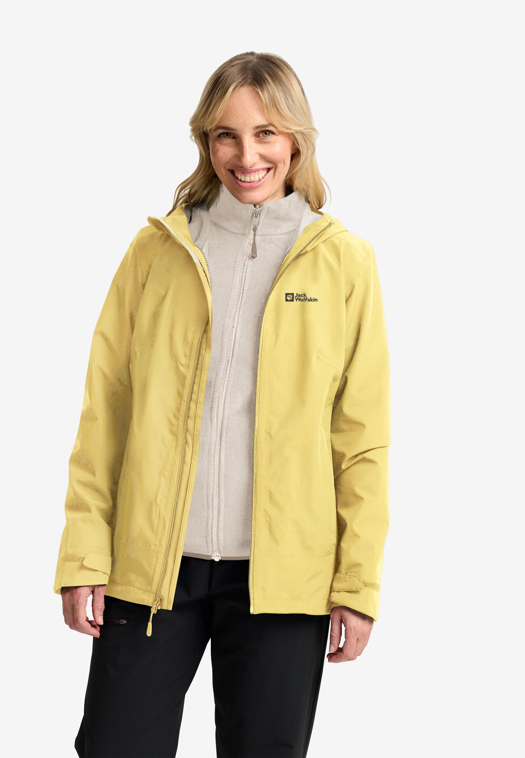 Jacket Jack Wolfskin In Damen Parka MOONRISE 3IN1 JKT W Lemon Ice
