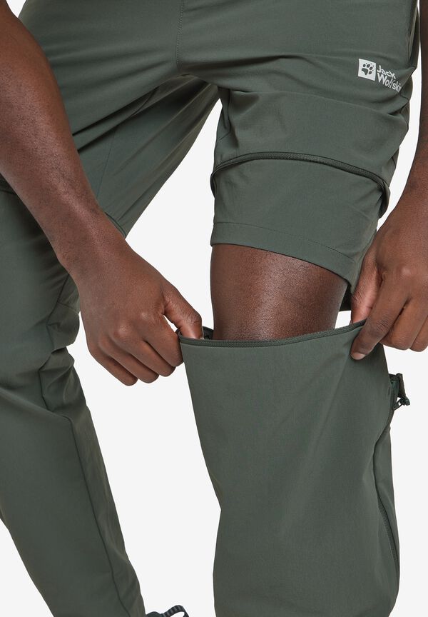 Trousers Hosen Jack Wolfskin HIKEOUT ZIP AWAY PANTS M Slate Green