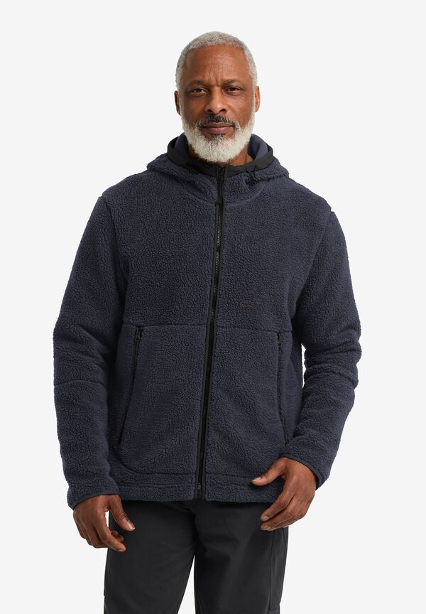 STONE LITE HOODED JKT M dark navy S Men's Sherpa fleece hoodie