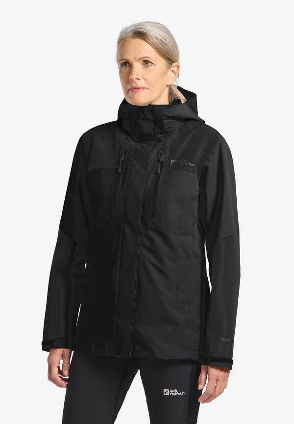JASPER 2L JKT W black XL Women's rain jacket Women's rain