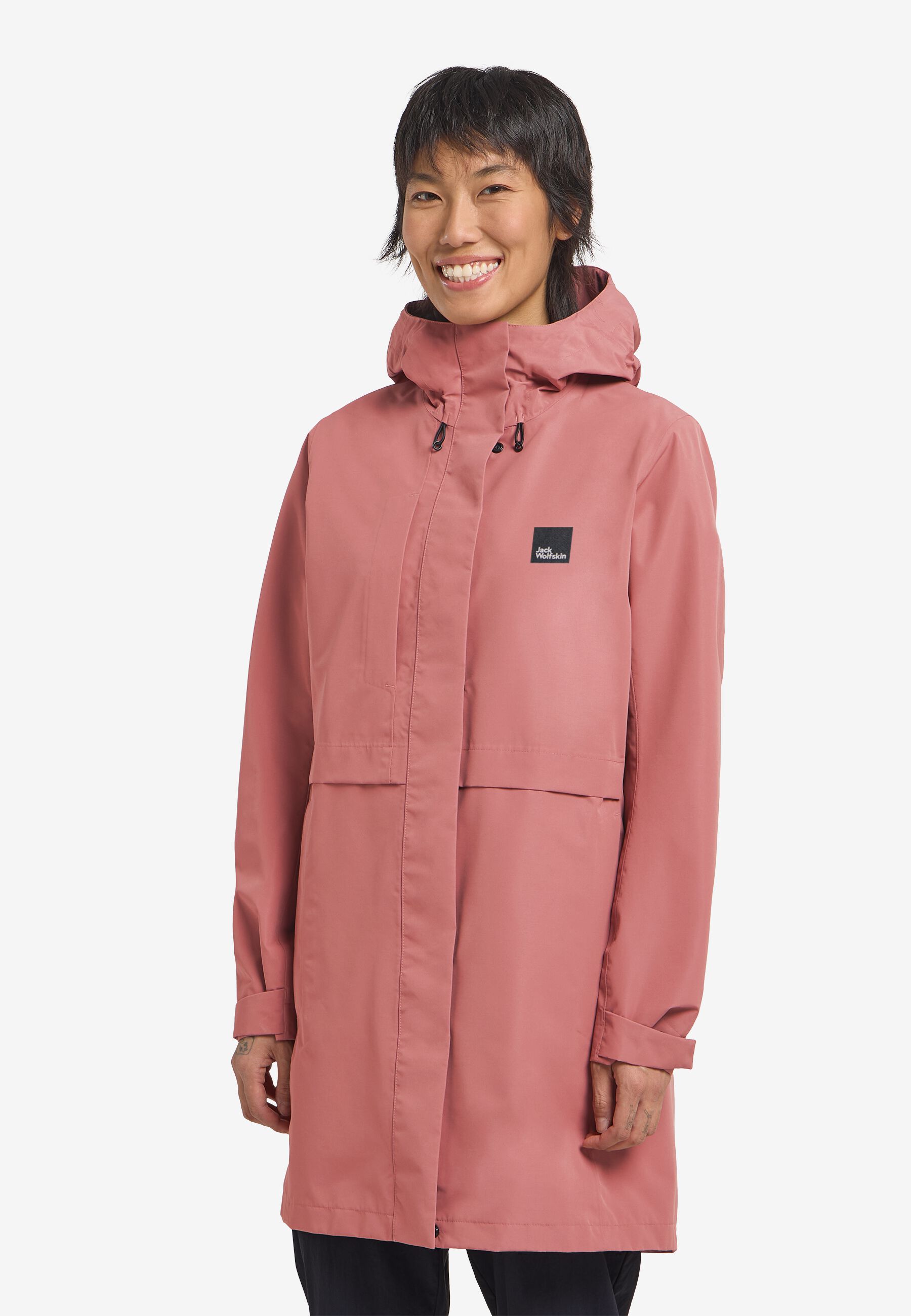 TERRAVIEW 2L COAT W mineral red XS Women's raincoat Women's