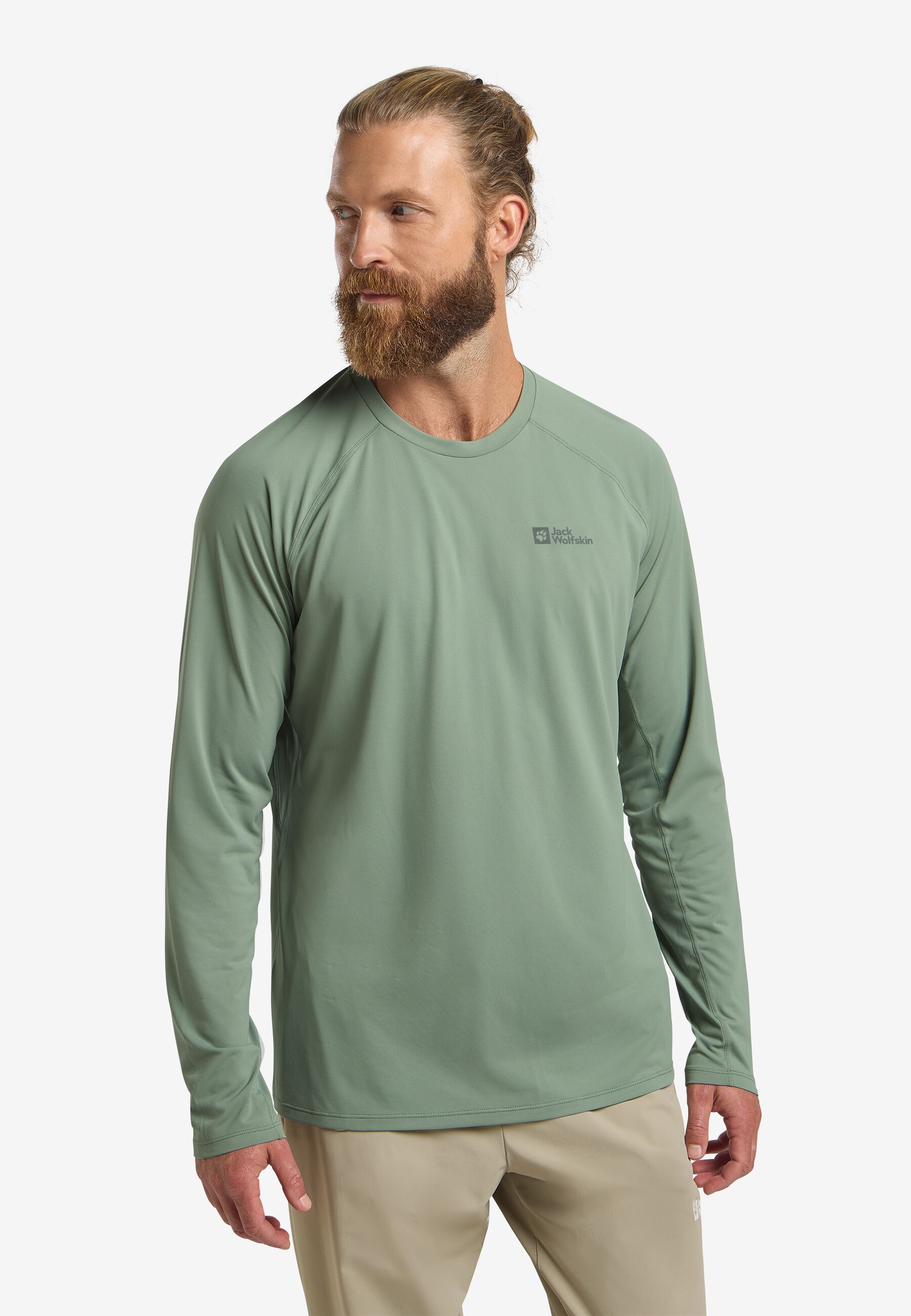 PRELIGHT SWIFT LS M eucalyptus S Men's long-sleeved functional