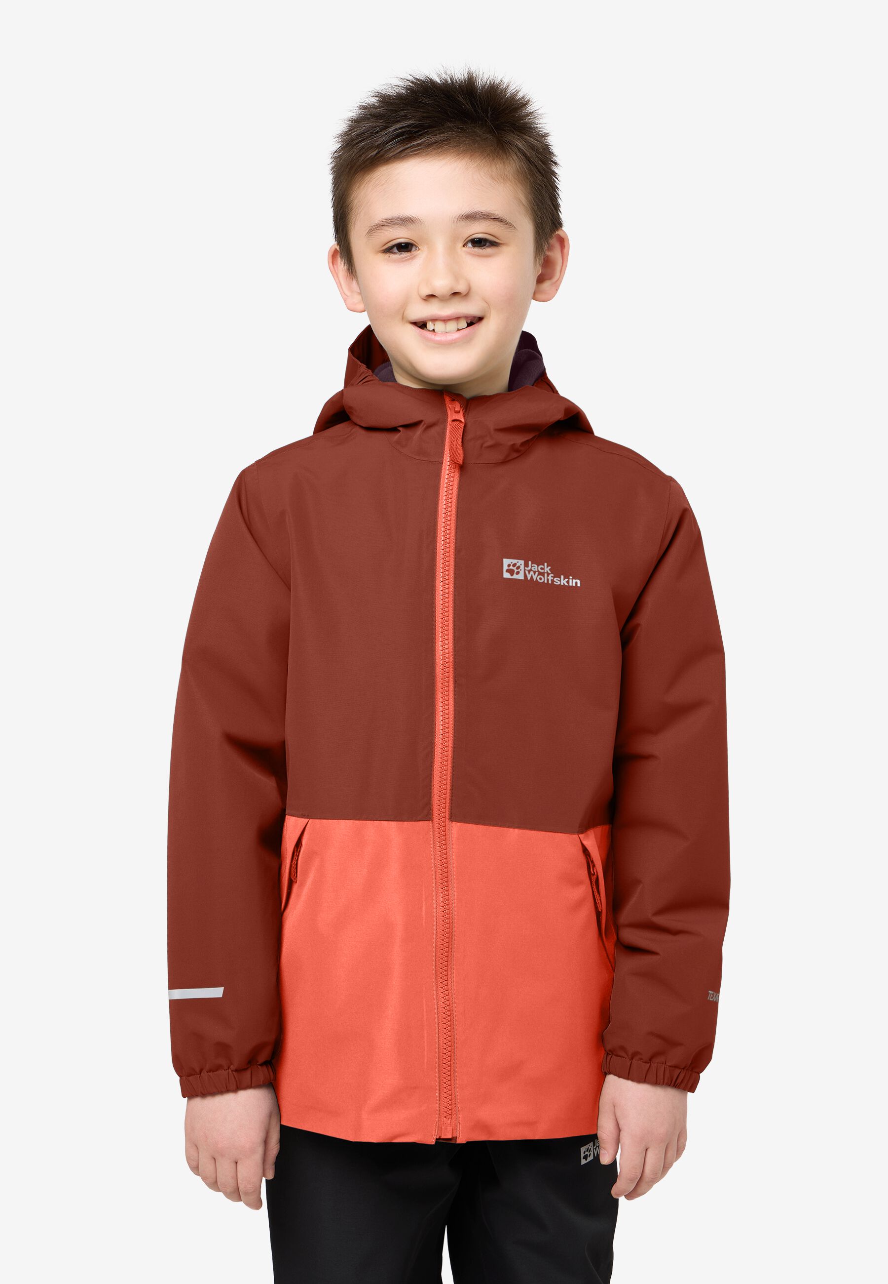 Jaket Jack Wolfskin 164 SNOWY DAYS JACKET K Intense Rust 140 Kids' Rain  Jacket Kids