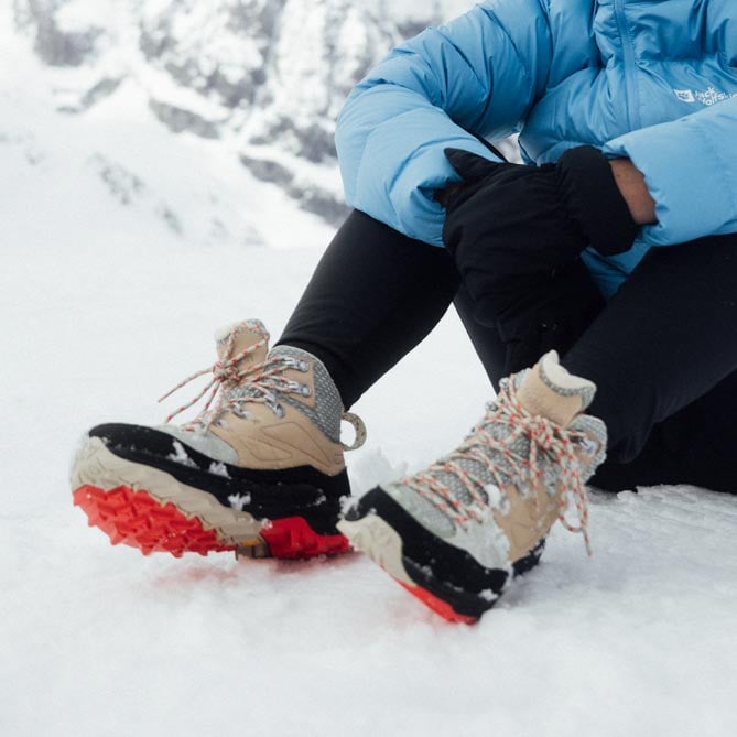 Warm winter footwear