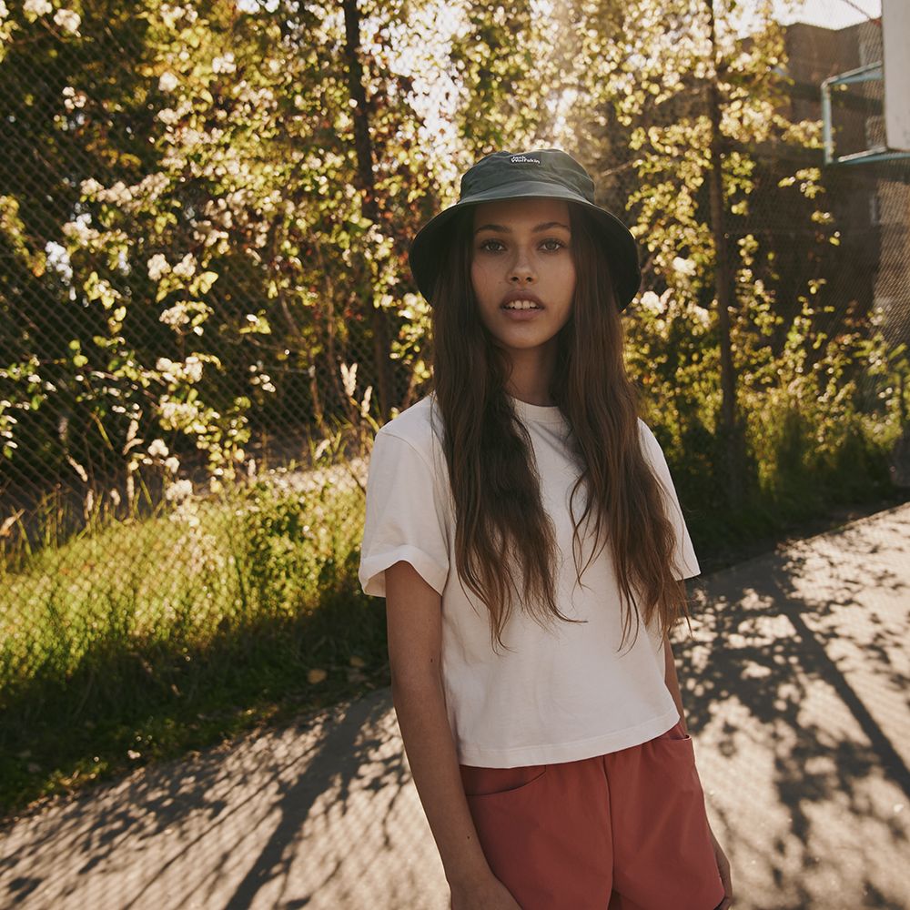 Girl on a basketball court